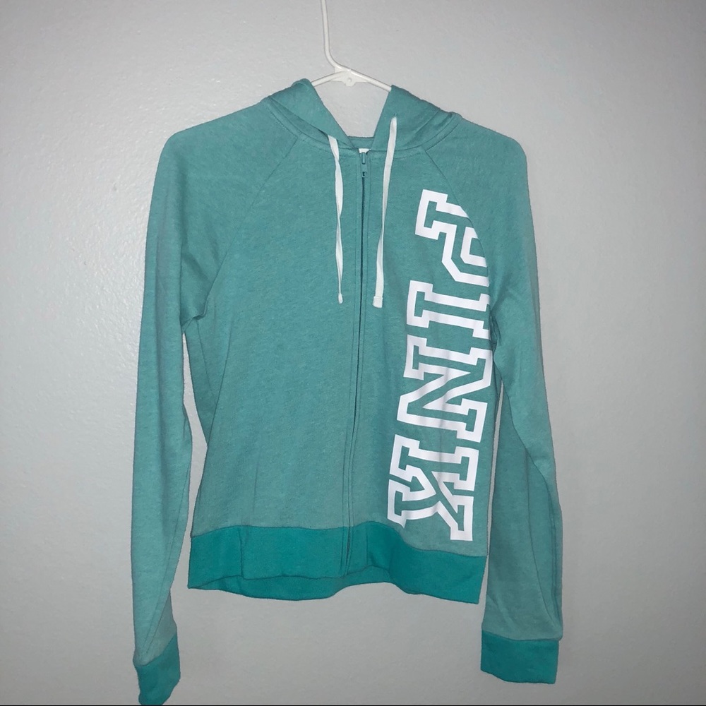 VS PINK Teal Perfect Zip Up